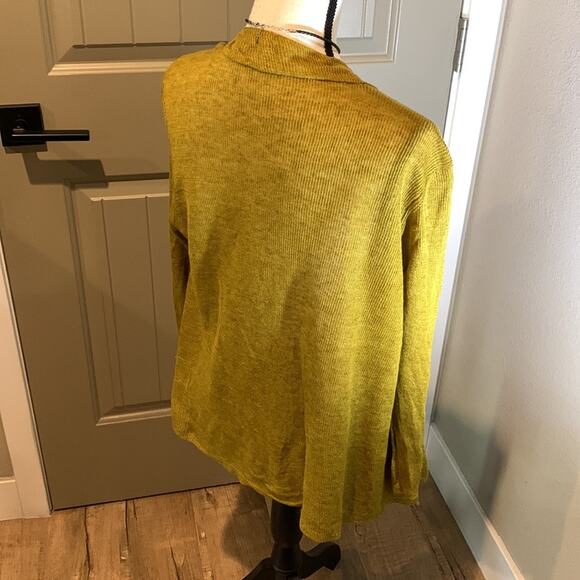 Eileen Fisher Olive Open Cardi - Picture 6 of 9